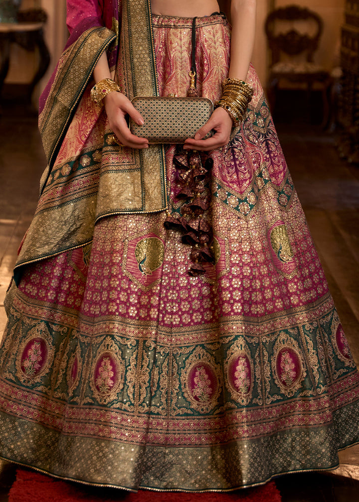 Shades Of Brown Ready to Wear Designer Silk Lehenga Choli with Sparkle & Aari Mirror work