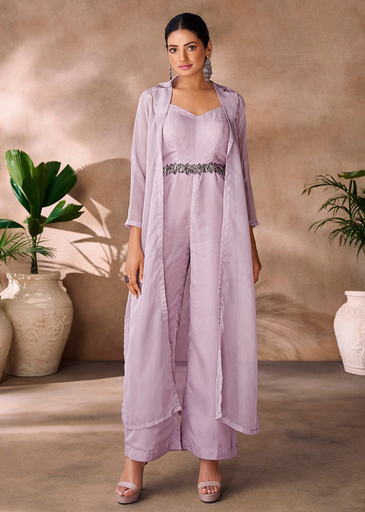 Lavender Organza Handwork Co-ord Set