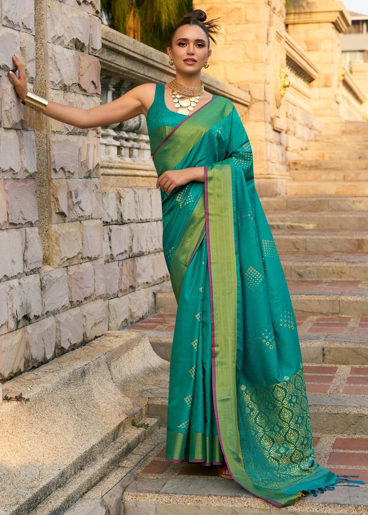 Light Green Satin Silk Saree
