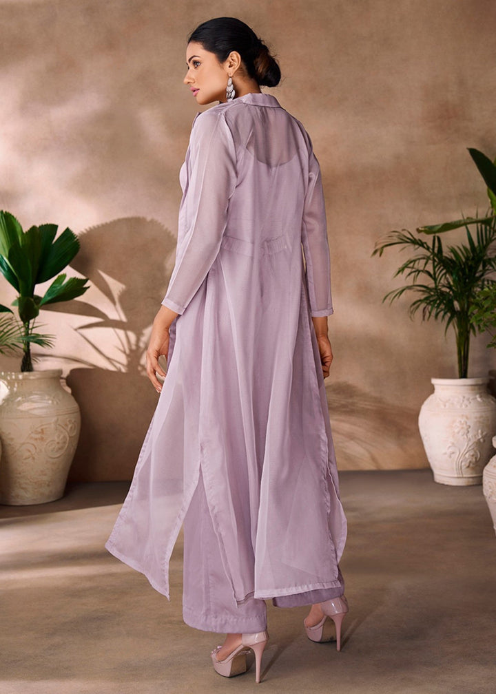 Lavender Organza Handwork Co-ord Set