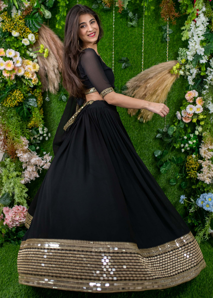 Black Georgette Lehenga Choli