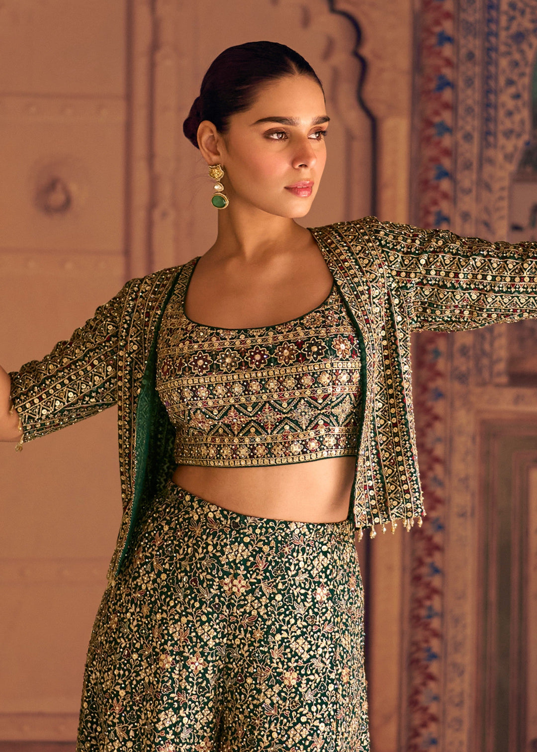 Forest Green Georgette Salwar Suit