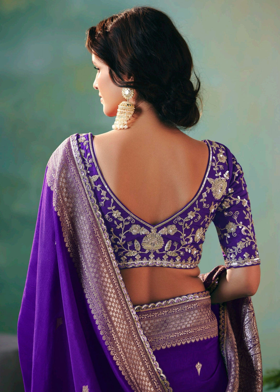 Royal Purple Viscose Dola Silk Saree