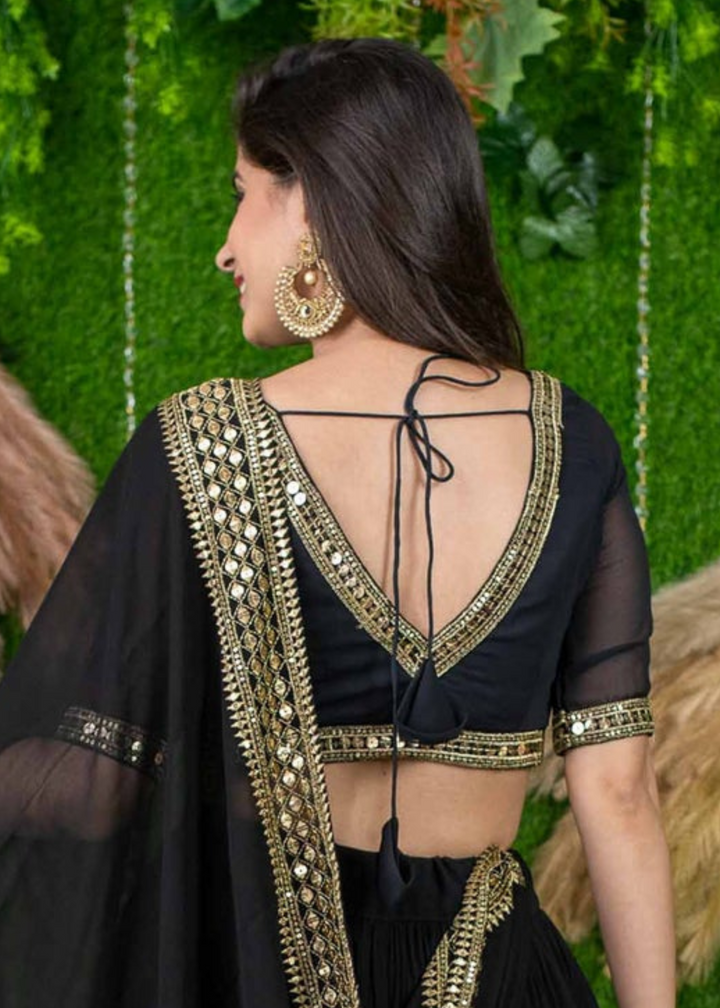 Black Georgette Lehenga Choli