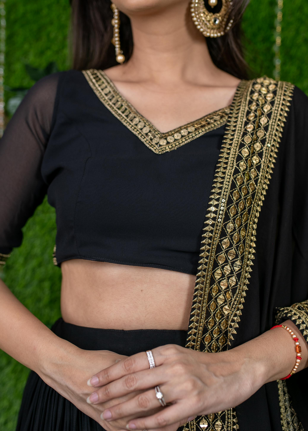 Black Georgette Lehenga Choli