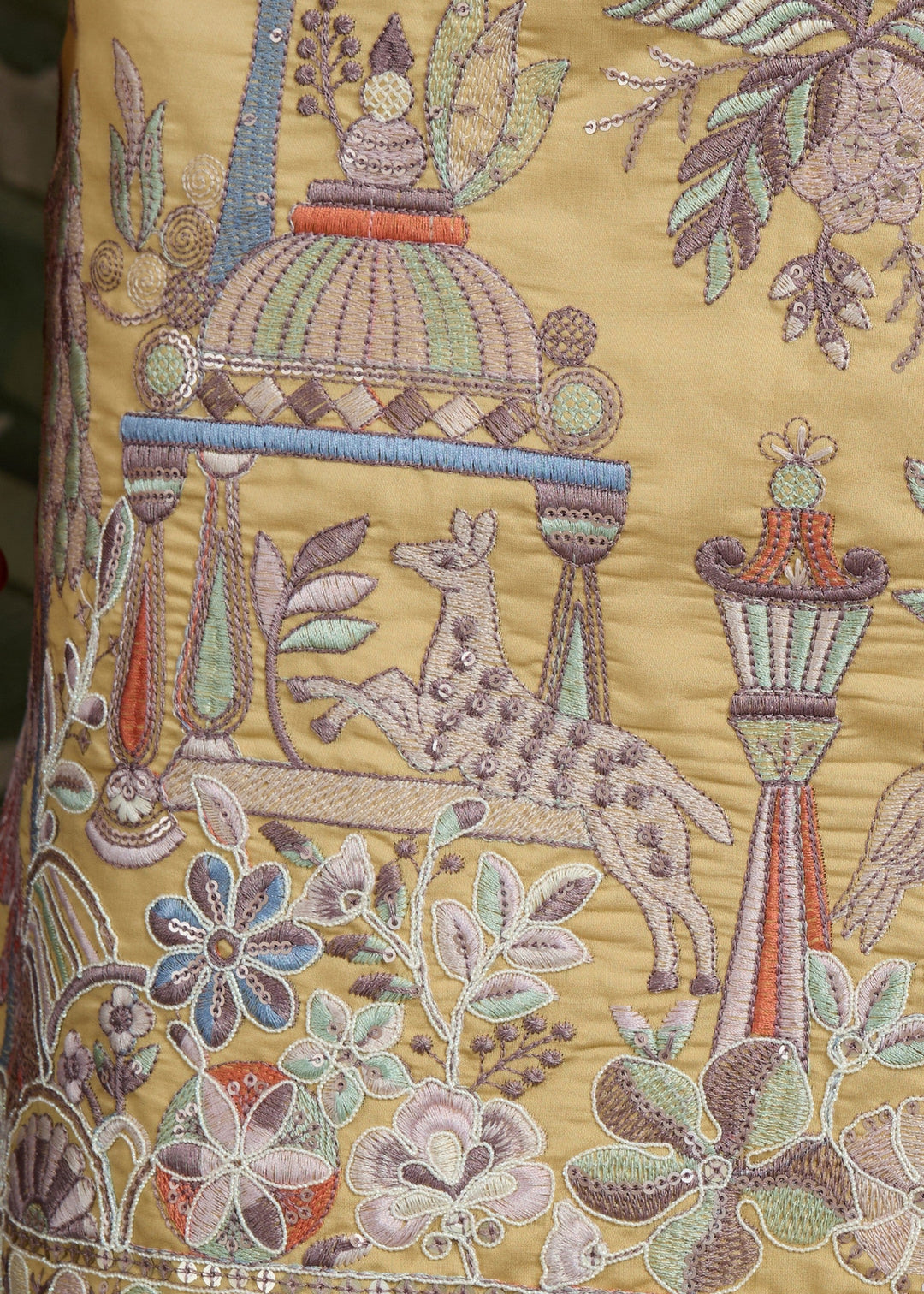 Yellow Viscose Mens Kurta With Unique Embroidery : Top Pick