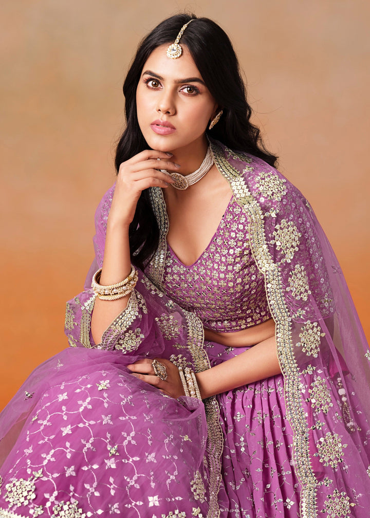 Rani Pink Georgette Lehenga Choli