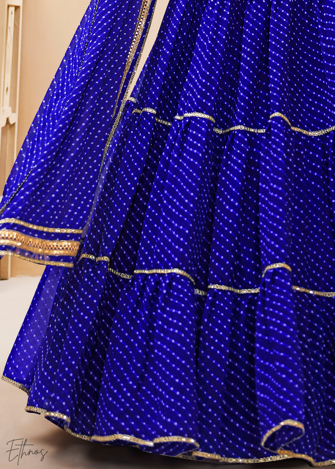 Moroccan Blue Georgette Lehenga Choli
