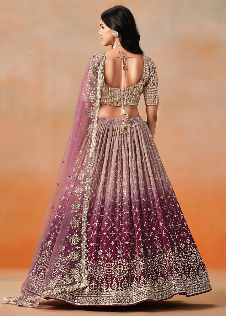 Maroon Georgette Lehenga Choli