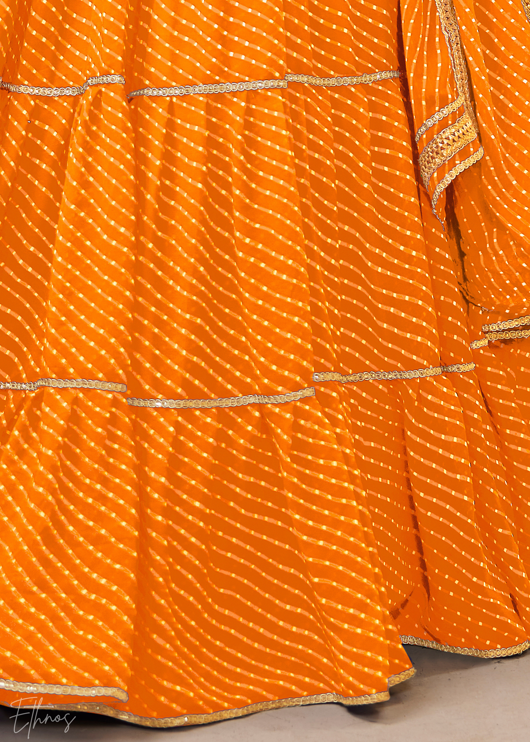 Tangrine Orange Georgette Lehenga Choli