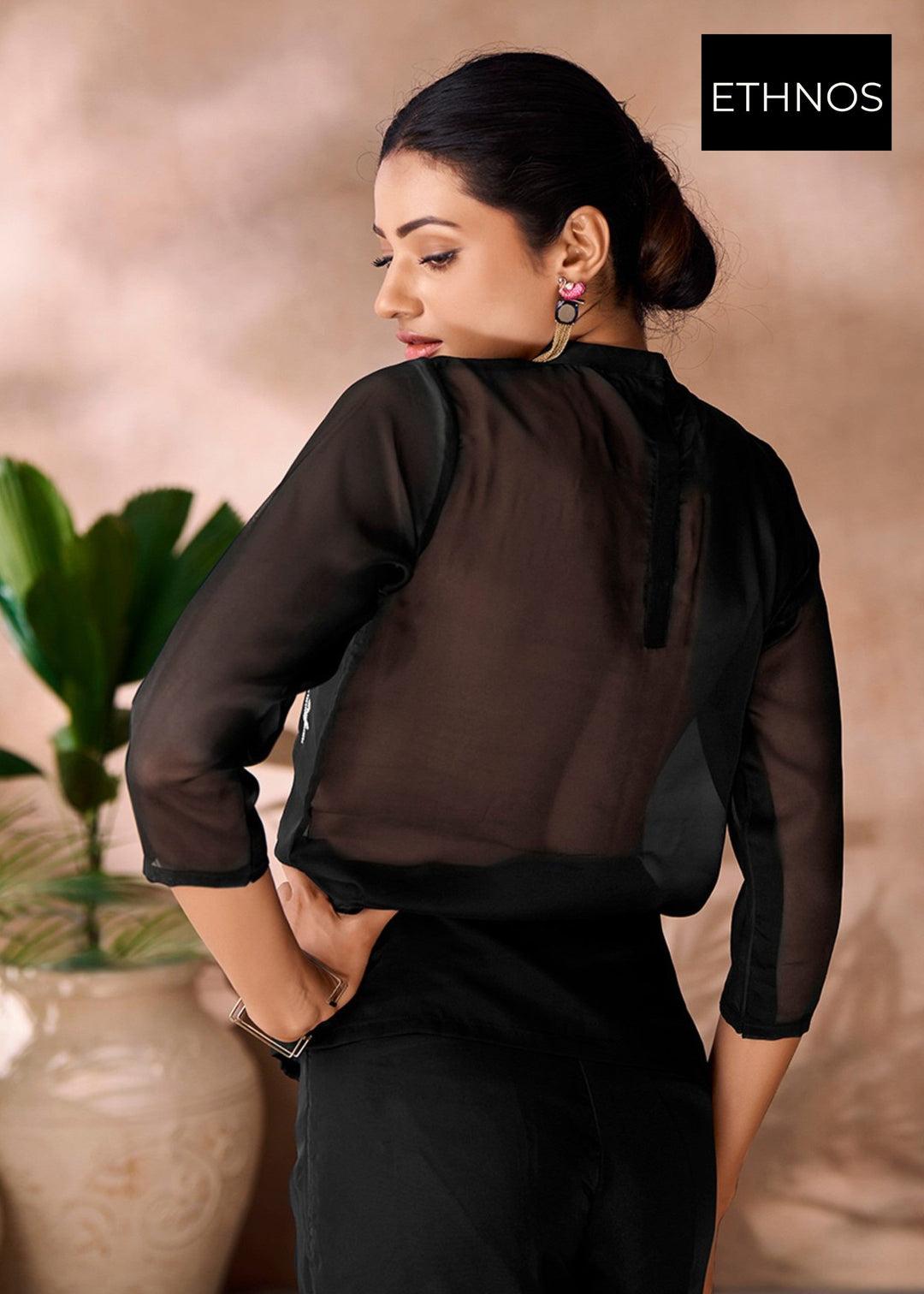 Black Organza Handwork Co-ord Set