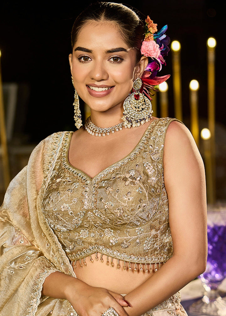 Multi Satin Silk Lehenga Choli