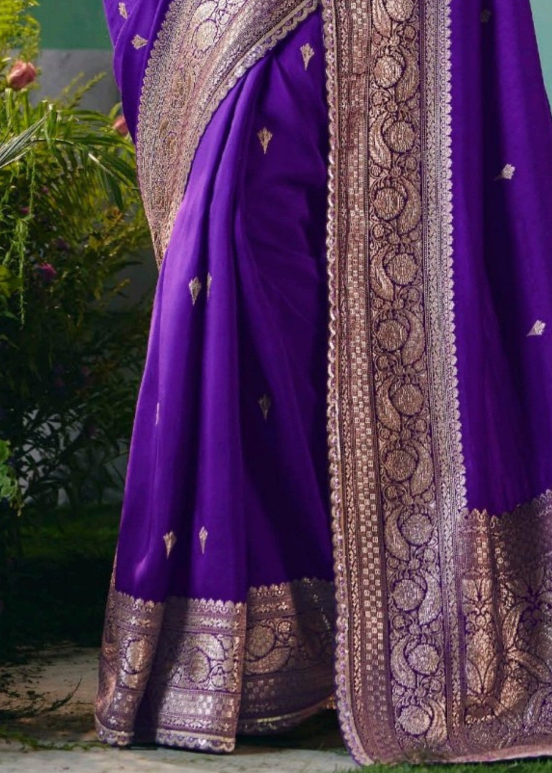 Royal Purple Viscose Dola Silk Saree