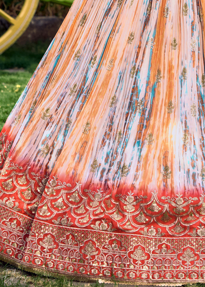 Cerise Pink Chinon Silk Lehenga Choli