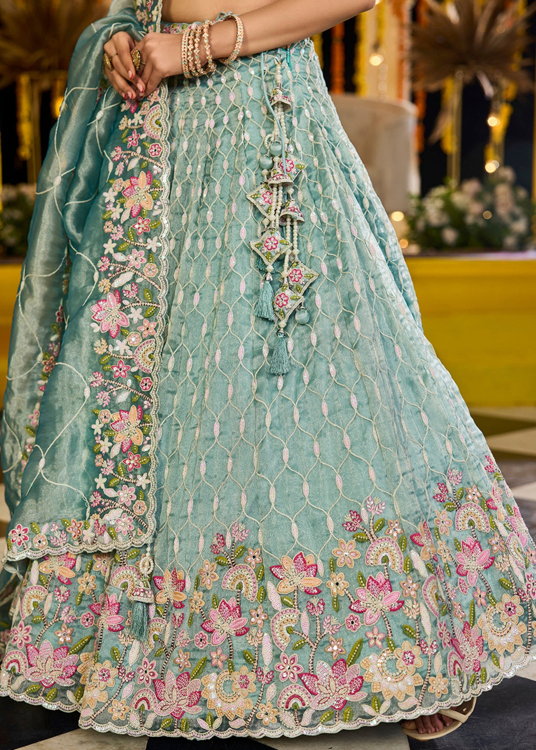 Rama Satin Silk Lehenga Choli