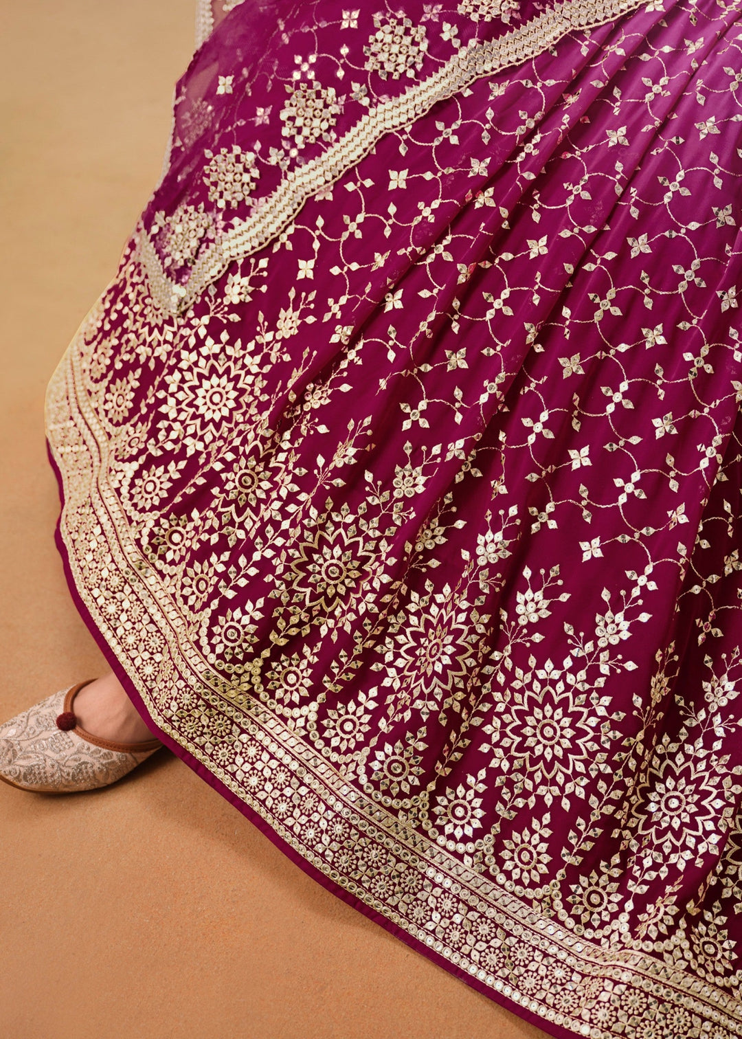 Red Pink Georgette Lehenga Choli