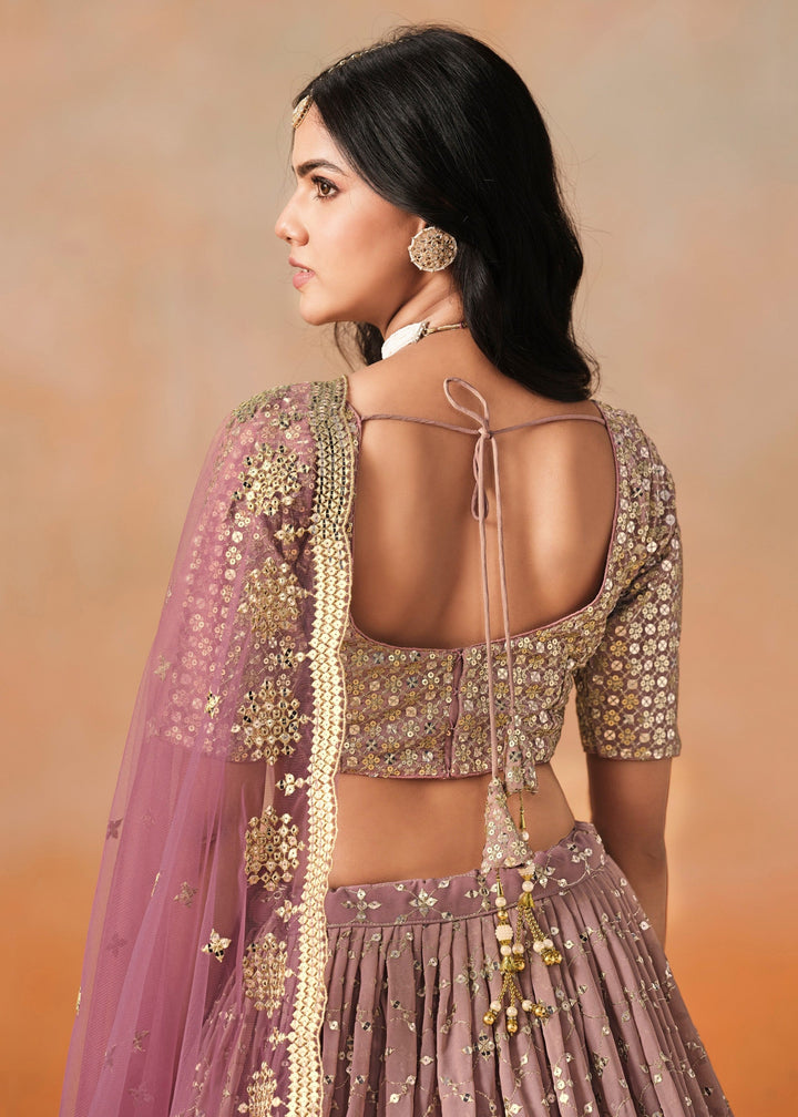 Maroon Georgette Lehenga Choli