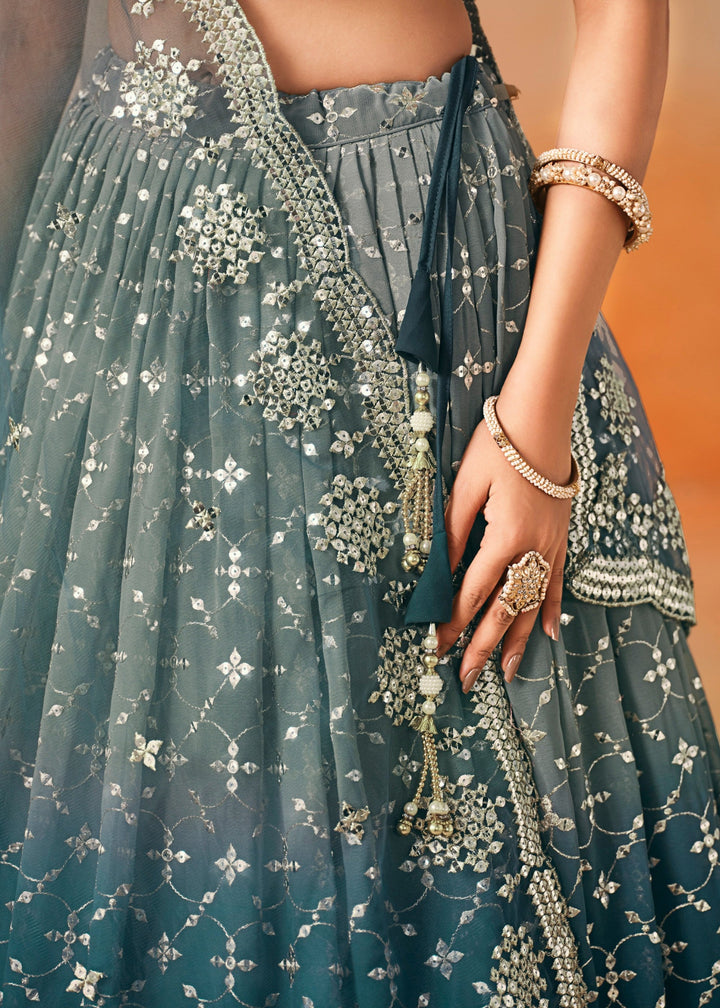 Dove Blue Georgette Lehenga Choli