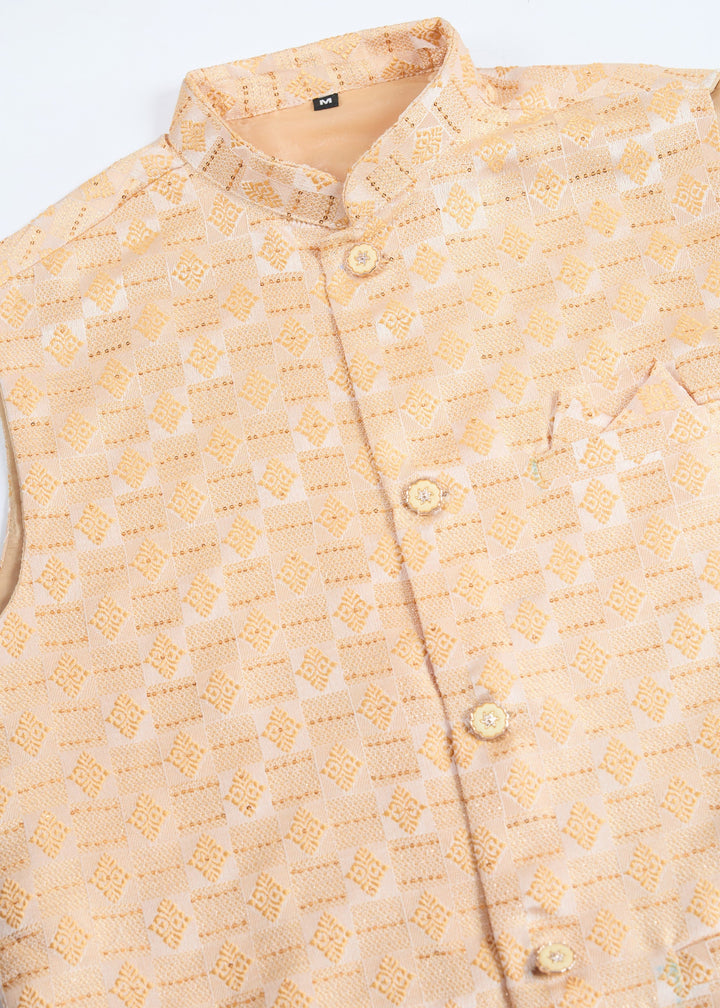 Yellow Mens Wear Koti Style with Kurta and Pajama
