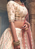 Off White Pure Organza Lehenga Choli with Thread and Sequins work